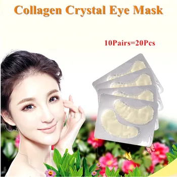 

20pcs=10Pairs GoldCrystal Collagen Powder Eye Mask Anti-Aging Eliminates Dark Circles Fine Lines Face Care Eyes Care
