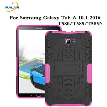 

New for Samsung Galaxy Tab A a6 10.1 Case 2016 T580 T585 t580N T585N Hyun Armor Silicone Kickstand 10.1 inch cover + film+stylus