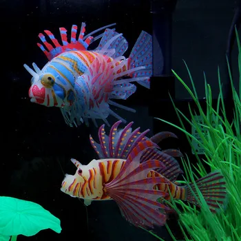

New Aquarium Ornaments Night-luminous Silicone Artificial Fish Decoration Random Colors Mixed Aquarium Accessories
