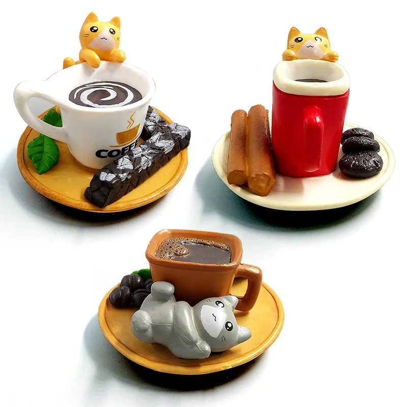 Kawaii десерт кошка модель животного домашний декор миниатюрное украшение для сада