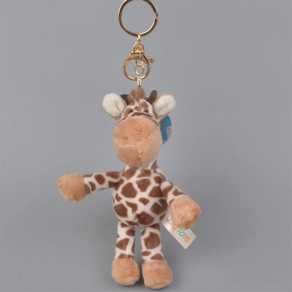 2 шт. высококачественное украшение для рюкзака плюшевая игрушка жираф, 15 см Мягкая Подвеска для ключей/брелок подарок