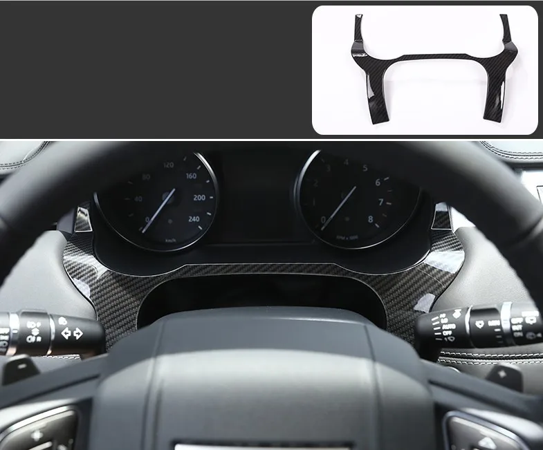 

Carbon Fiber Style ABS Plastic For Landrover Range Rover Evoque 12-17 Dashboard Decoration Frame Cover Trim For LHD