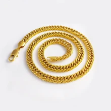 Мужские подарки медные высококачественные ювелирные изделия WB223 женские дикие грубые 10 мм длинные 50 см AAA Frau цепочка jadoku ожерелье золотой