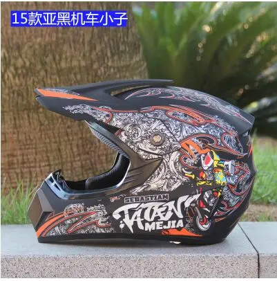 AHP Мотокросс Крест Шлемы для квадроциклов MTB DH Шлем Мотоцикл Велосипед спуск мотоциклетный шлем очки маска подарок - Цвет: 17