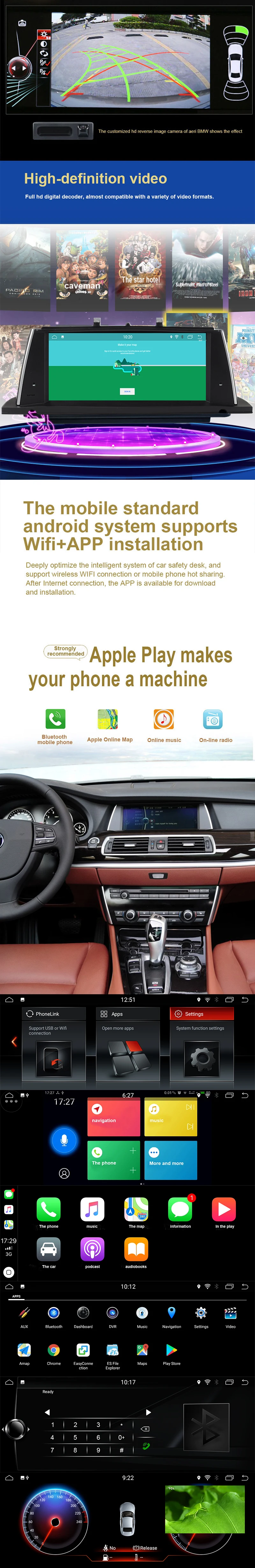 Best Auto Radio Multimedia Player for BMW 5 series F07 GT 2011 2012 CIC System 10.25" Android 8.1 PX6 Wifi BT Vehicle GPS Navigation 4