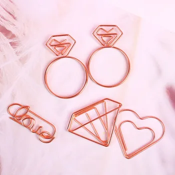 

5pcs/lot Mini Metal Clips Diamond Letter Metal Bookmarks Cute Kawaii Paper Bookmark Korean Stationery School Office Supplies