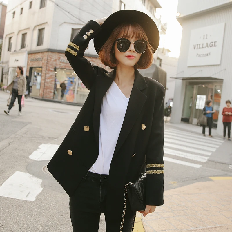 Fashion women's spring new Korean version of the long paragraph small suit female loose thin casual suit autumn Slim wild trend