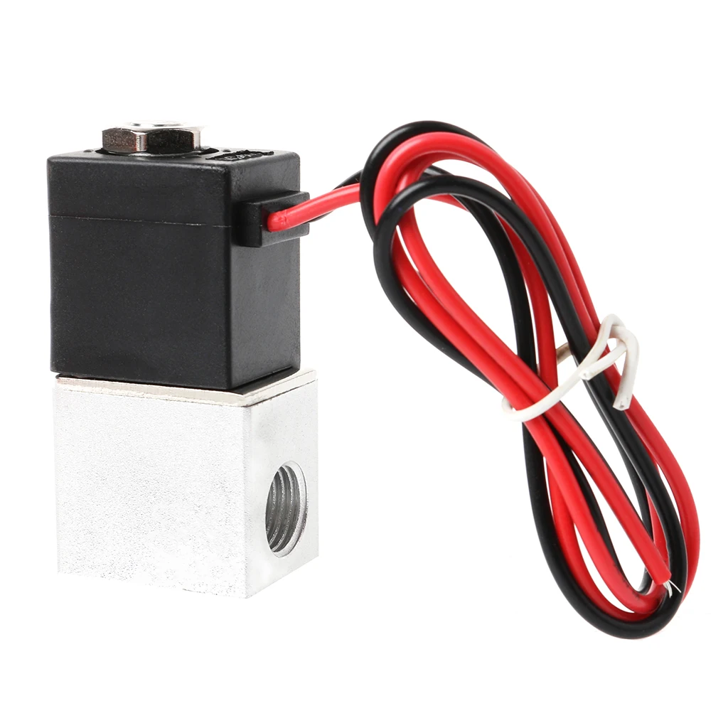 1/4 &quotDC 12V 2 Way нормально закрытый пневматический Алюминиевый Электрический