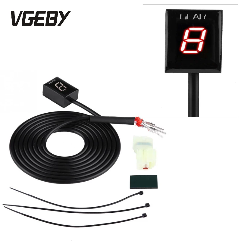 Motorcycle ECU Plug Mount 6 Speed Digital Gear Indicator Display Shift Lever Sensors for CB400F CB500X CB650F Motorcycle Gear Indicator