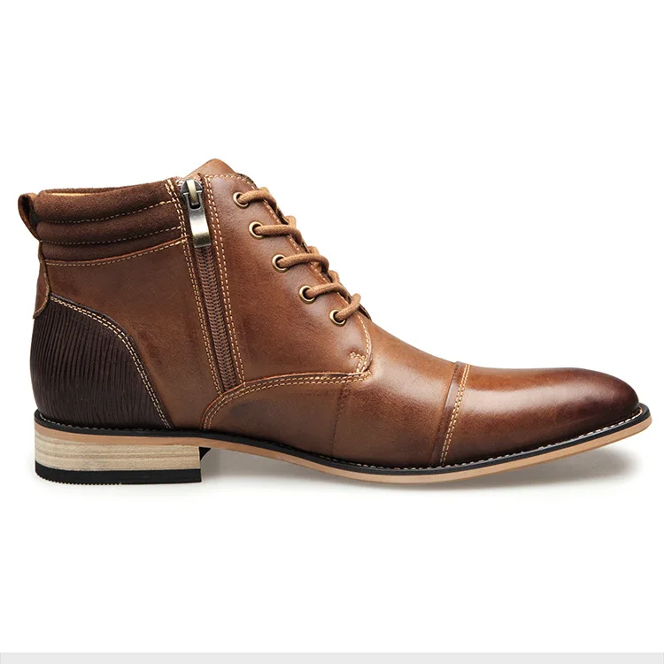 Мужские ботильоны из натуральной кожи наивысшего качества уличная Рабочая обувь высокая повседневная обувь в деловом стиле мужская обувь размера плюс 50