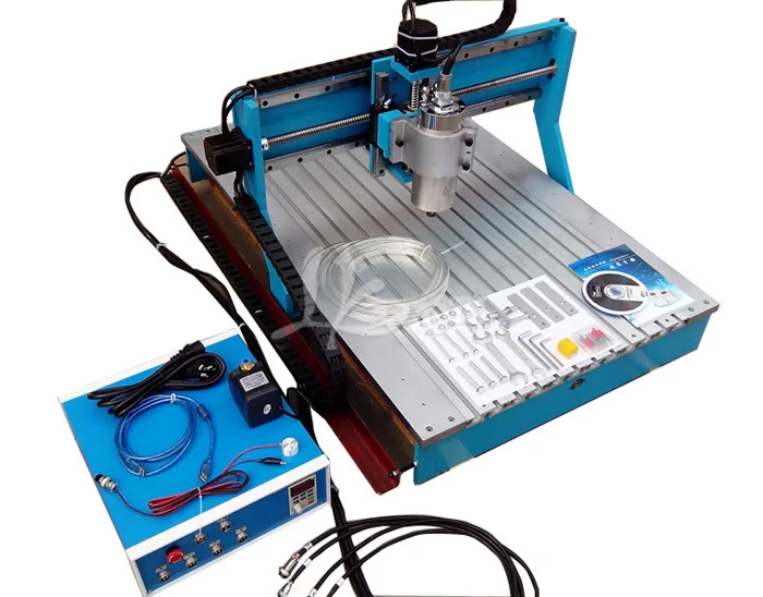 

Cheap CNC machinery 6090 1.5KW VFD water cooled spindle,metal engraving machine