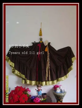 

cotton 3tiered 12yards Ats Gypsy tribal belly dance skirt with border EG18