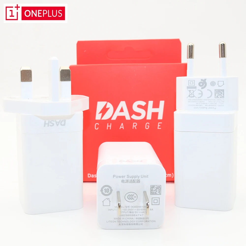 

100% Original Oneplus Dush Charger 5V 4A Travel wall charger oneplus 6 6T 5 5t 3 3t EU US UK Adapter 1M Type-C date dash Cable