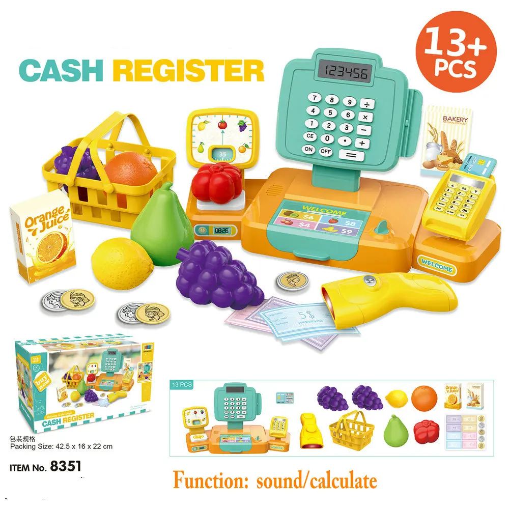 Детские игрушки кассовый аппарат со звуком рассчитать супермаркет POS игрушка ролевые игры Игровые наборы для детей девочек развивающие игрушки