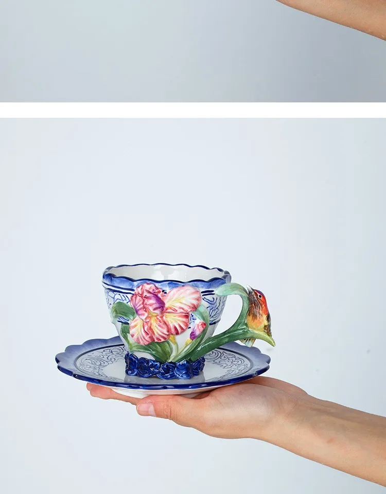 Orchid керамический чайник Группа брелок для ключей продолговатой формы чашки Набор кружек для кофе фарфоровая чашка творческие подарки