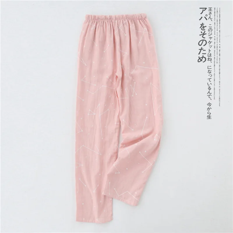 Fdfklak новые продукты сезон: весна–лето пара пижамные брюки хлопковые домашние штаны Пижама брюк длинные женские домашние брюки Q988