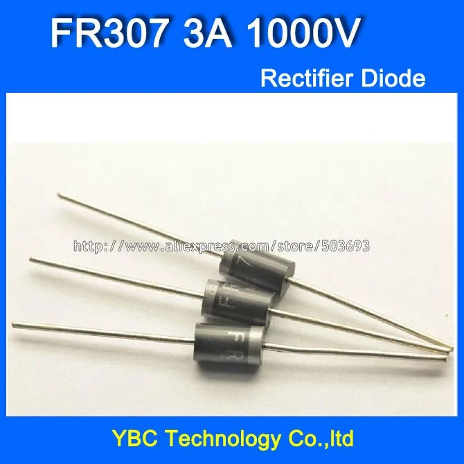 500 шт./лот FR307 3A/1000V выпрямительный диод быстрого восстановления|diode radio|diode incdiode anode