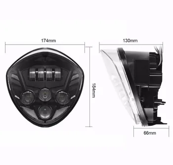 

60W LED Headlight for Victory Motorcycle 2007-2015 Touring and Bagger with Bullet Style Original Headlight Waterproof