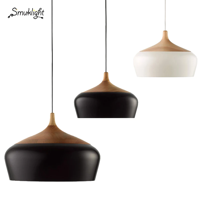 

Minimalist Modern Pendant Lamps E27 Wood/Aluminum Lampshade Hanging/Pendant Lights 110V/220v for Art Fashion Decor Luminaire