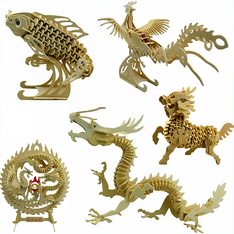 YCMXMY 5000 Piece Puzzle Evil Dragon Wooden Personalised Assembling Jigsaw Fun Game 140X105Cm