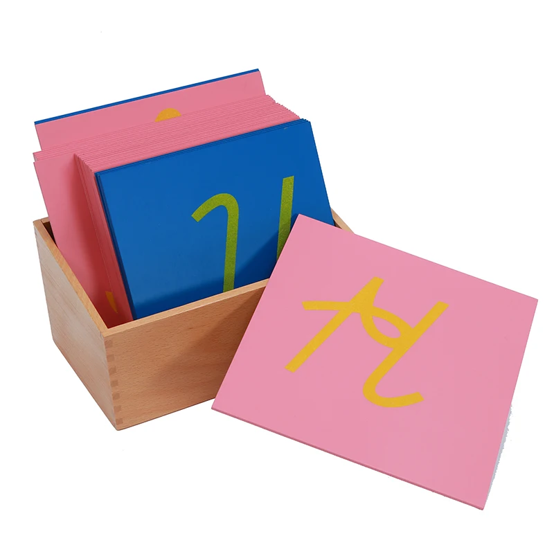  Preskool Baby Toy For Children Montessori Sandpaper Letters Capital Case Cursive with Box Brinquedo