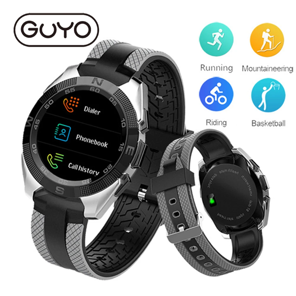 

Bluetooth Smart Watch Men Heart Rate Monitor Phone calls SMS reminder for Samsung huawei xiaomi Android IOS Mens Women MTK2502