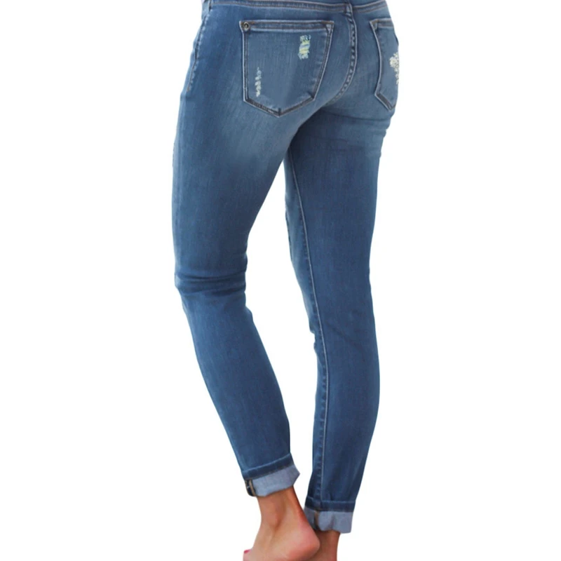 SFIT женские обтягивающие джинсы с высокой талией, однотонные леопардовые Лоскутные неровные ребристые длинные узкие брюки-карандаш, повседневные Стрейчевые узкие