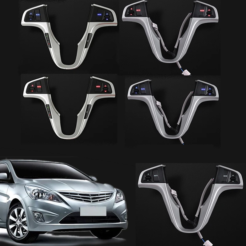 Botón del volante para Hyundai VERNA SOLARIS volante Audio volumen Control de música botón interruptor con retroiluminación Botón del volante para Hyundai VERNA SOLARIS volante Audio volumen Control de música botón interruptor con retroiluminación
