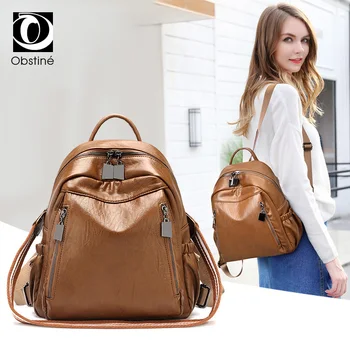 

Female Backpack Small Bag Pack Women Backpacks Fashion Brown Cool Backbag Mini Bagpack for Girls Rucksacks Shoulder Bags Woman