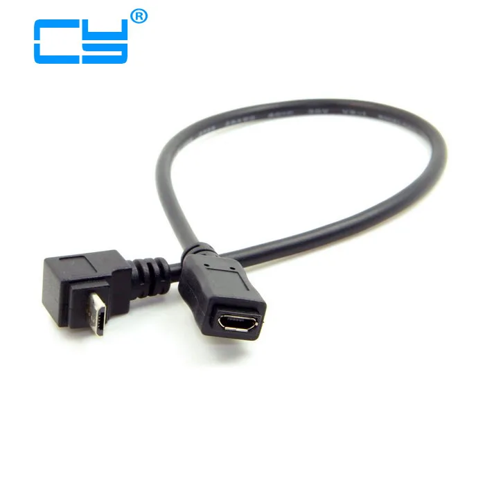 Удлинительный кабель Папа мама с углом 90 градусов и разъемом Micro USB 2 0 5Pin для