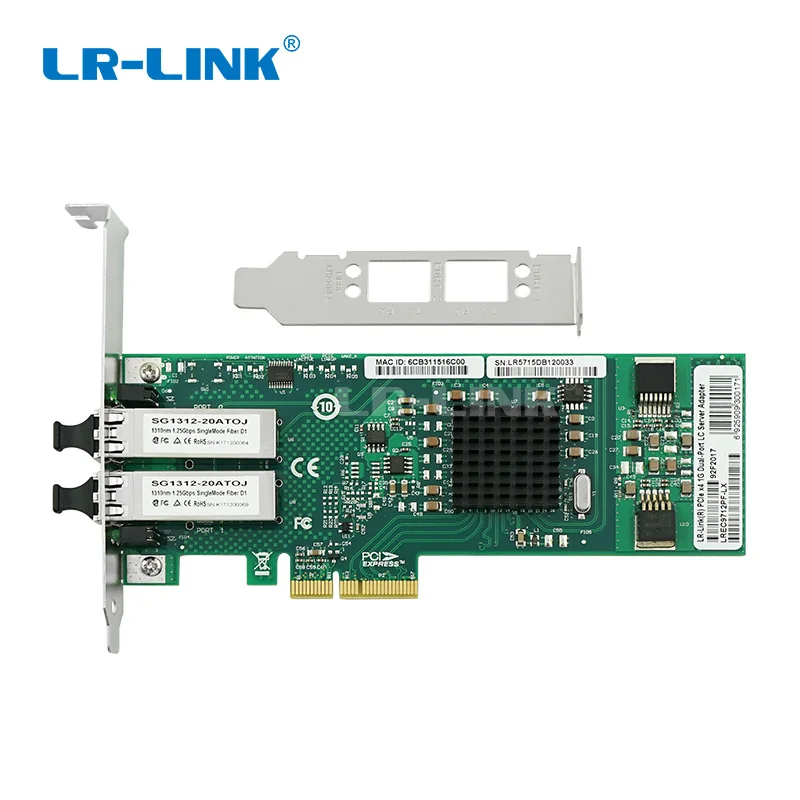 

LR-LINK 9712PF-LX PCI-Express Dual Port 1000Mb Fiber Optical Server Adapter Gigabit Ethernet Network Card Broadcom BCM5715 Chip
