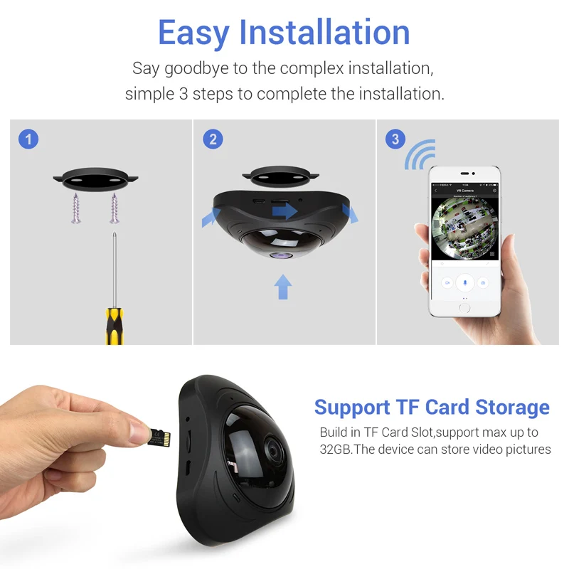 H.VIEW 360 CCTV Camera 720P IP Camera Wifi Cameras 960P Camara IP 1200TVL Fisheye Video Surveillance Cameras H.VIEW 360 CCTV Camera 720P IP Camera Wifi Cameras 960P Camara IP 1200TVL Fisheye Video Surveillance Cameras