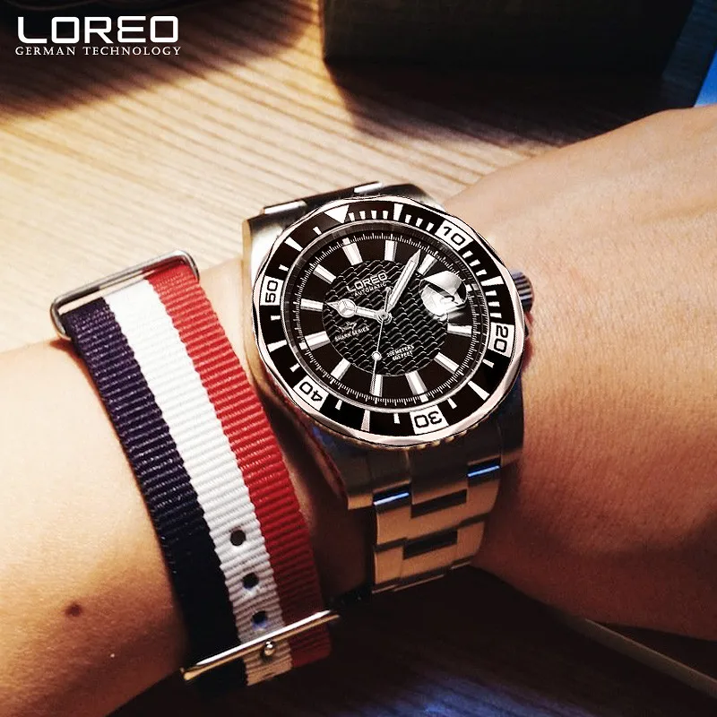 

LOREO Alibaba Fashion Luxury Men Watch Calendar Automatic Mechanical Watch Male Casual Dress Multi Function Clocks Relogio A41