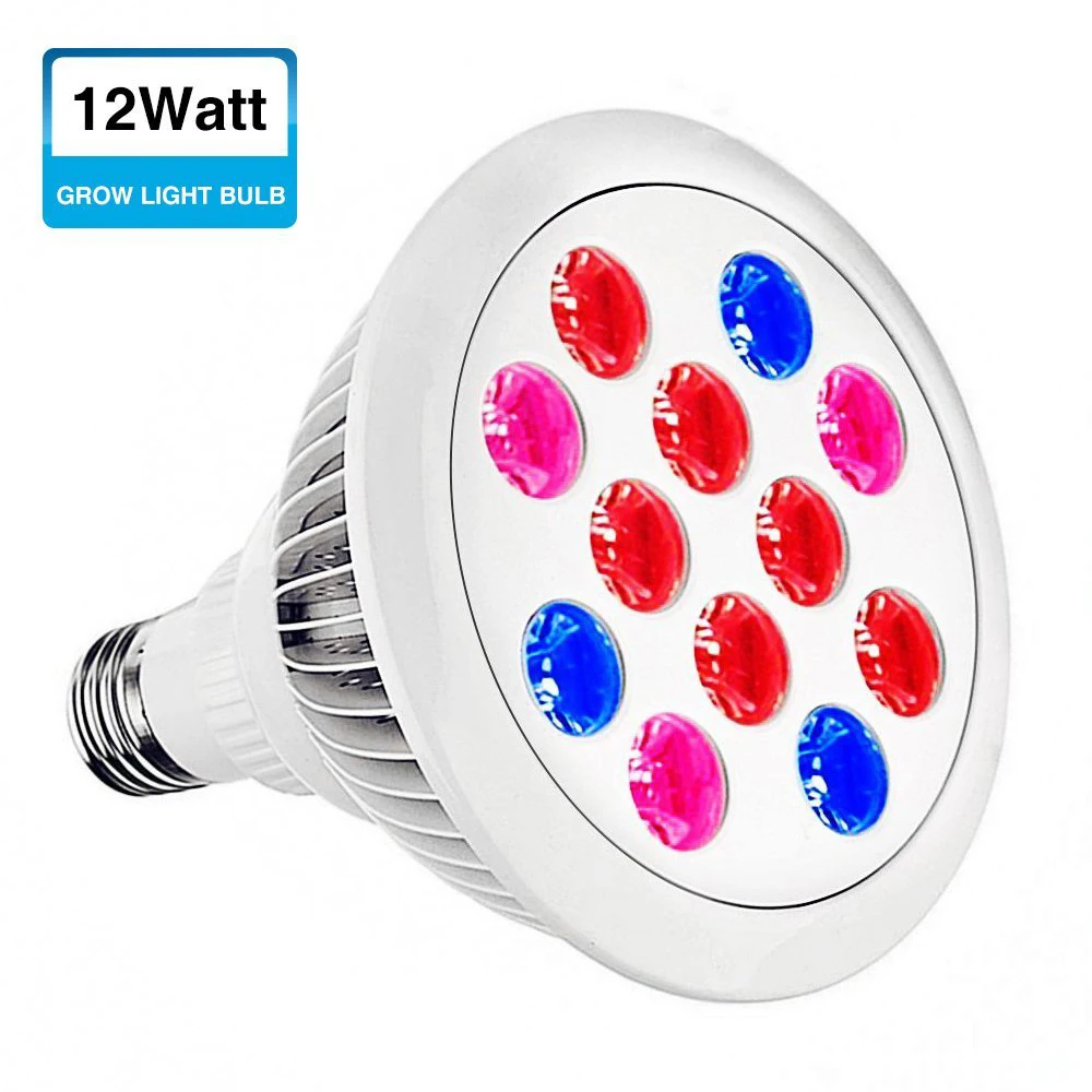 12W LED Grow Night Light Bulb E27 Full Spectrum for growth Plants LED