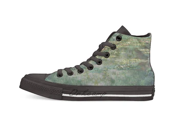 

Le Bassin des Nympheas by Claude Monet Casual High Top Canvas shoes sneakers For Drop shipping