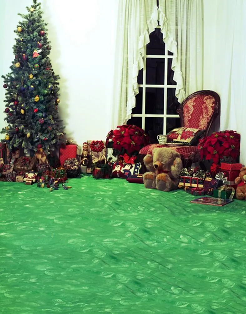 

5x7ft Christmas Tree Gift Photography Backdrops Photo Props Studio Background