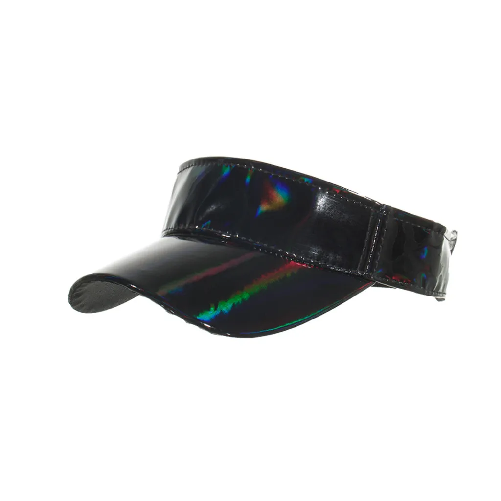 Новинка, летняя искусственная кожа, легкая версия, лазерная пустая верхняя Солнцезащитная шляпа, анти-клеевая Солнцезащитная шляпа, Пляжная, анти-УФ, женская, мужская шляпа