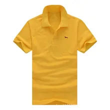 Новинка, летняя мужская рубашка поло, повседневная, модная, свободная, однотонная, дышащая, мягкая, с коротким рукавом, рубашки с вышивкой, 17 цветов, брендовая одежда