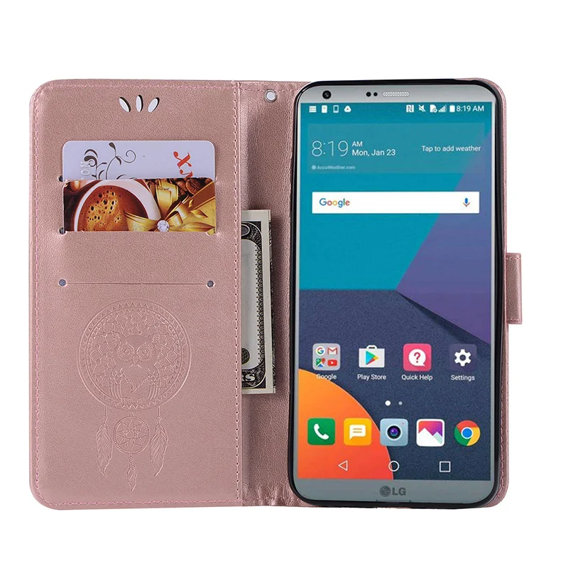 Роскошный чехол SEASHORE для LG G6 5 7 дюйма ретро кожаный флип кошелек телефона чехлы G