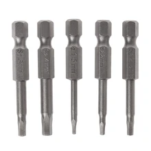 5 шт. 1/" шестигранный хвостовик Магнитная отвертка бит S2 сталь 50 мм сверла 1,5-4 мм-m18