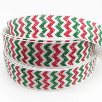 

7/8"(22mm) Glitter stripe Printed Ribbon Grosgrain Ribbon Whole Sale and OEM,DIY Handmade Material ,50Yc1418