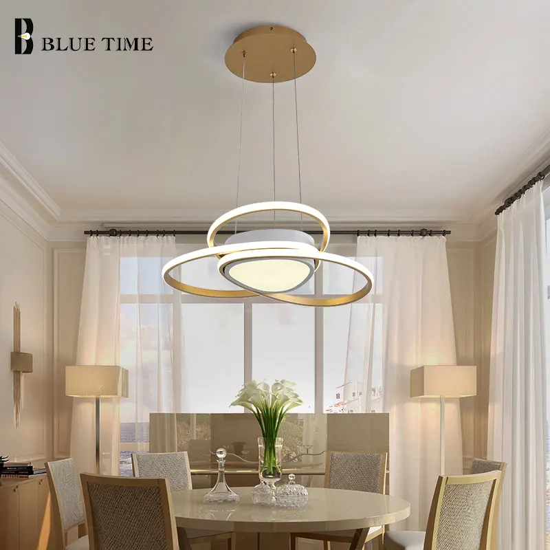 

Modern LED Chandeliers Lighting For Dining Room Bedroom Living Room Golden Finished Home Fixtures LED Chandeliers AC 220V 110V