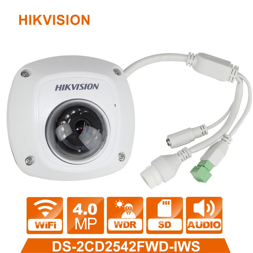 

Original HIKVISION DS-2CD2542FWD-IWS IP Camera International version 4MP Upgradable CCTV camera WDR Dome Network Camera