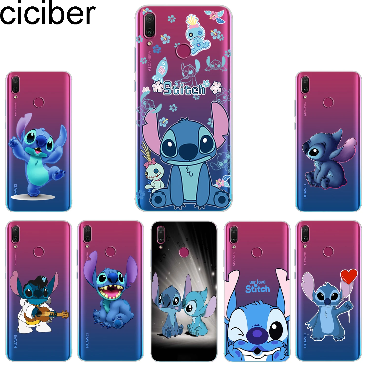 

ciciber Phone Case for Huawei Honor 10 9 8 lite 7A 8C 8X Note V10 Play Y9 Y7 Y6 Y5 Y3 Pro Prime 2017 2018 2019 Soft Cover Stitch