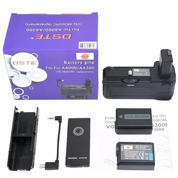 

DSTE Multi-Power Vertical Battery Grip Handgrip Holder Remote Control with 2PCS NP-FW50 for Sony A6000 A6300 Camera