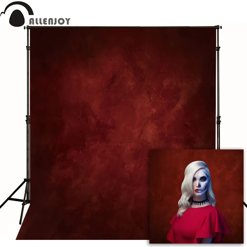 Ceny Allenjoy cienka tkanina winylowa fotografia tło czerwone zdjęcie tło dla Studio czysty kolor photocall ślub Halloween boże narodzenie