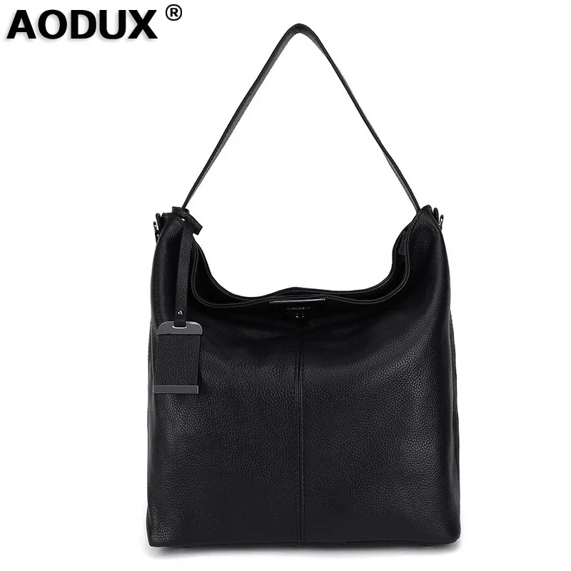 

2018 New Large Capacity 100% Nature Genuine Leather Women's Shoulder Bags Ladies' Shopping Handbags Female Bag Cowhide Satcl