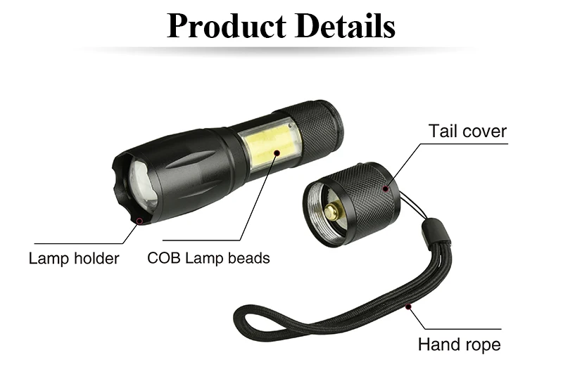 FX-DZ50103C светодиодный фонарик XHP70.2 и XM-L-T6 COB 4 режима 5000лм фонарик Micro USB порт масштабируемый фонарь для кемпинга