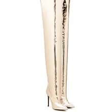 ARQA/женские ботинки; Модные ботильоны в стиле панк на платформе и высоком тонком каблуке; большие Size33-48; сезон осень-зима; Повседневные Вечерние Серебристые туфли на молнии