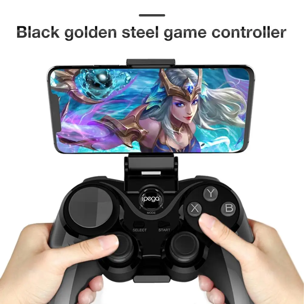  PG-9128 Wireless Bluetooth 4.0 Gamepad Double Vibrating With Display Game Console Joystick For IOS 